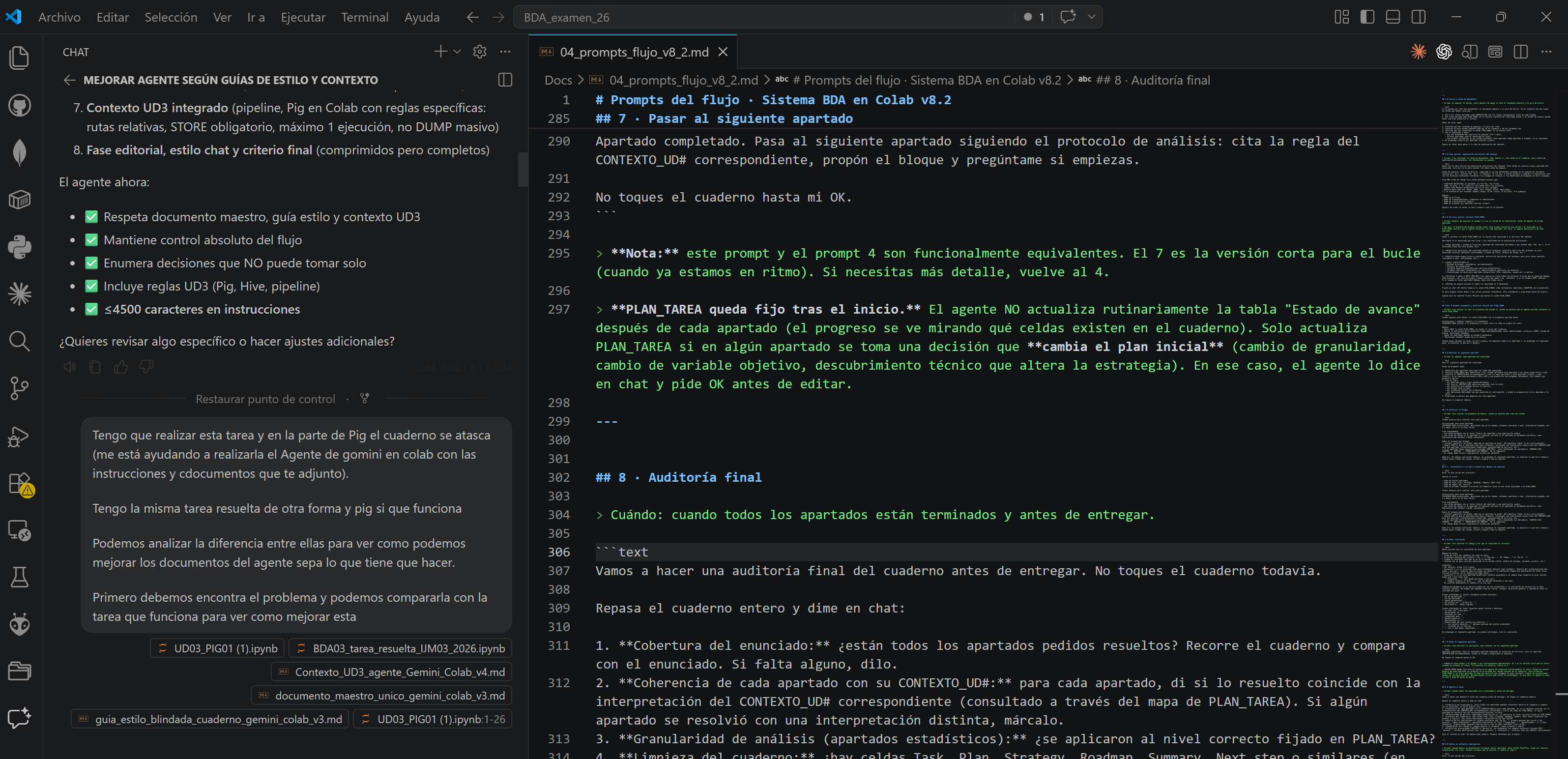 Captura del proyecto Colab Gemini Course Agent